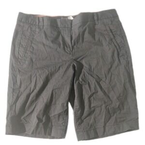 J Crew Stretch Shorts Cotton Blend Womens Sz 8  Chino Grey